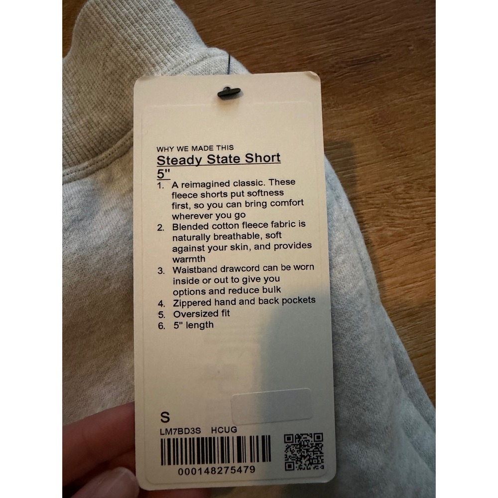 Steady State Classic-Fit Short 5" Heathered Core Ultra Light Grey - Picture 7 of 9